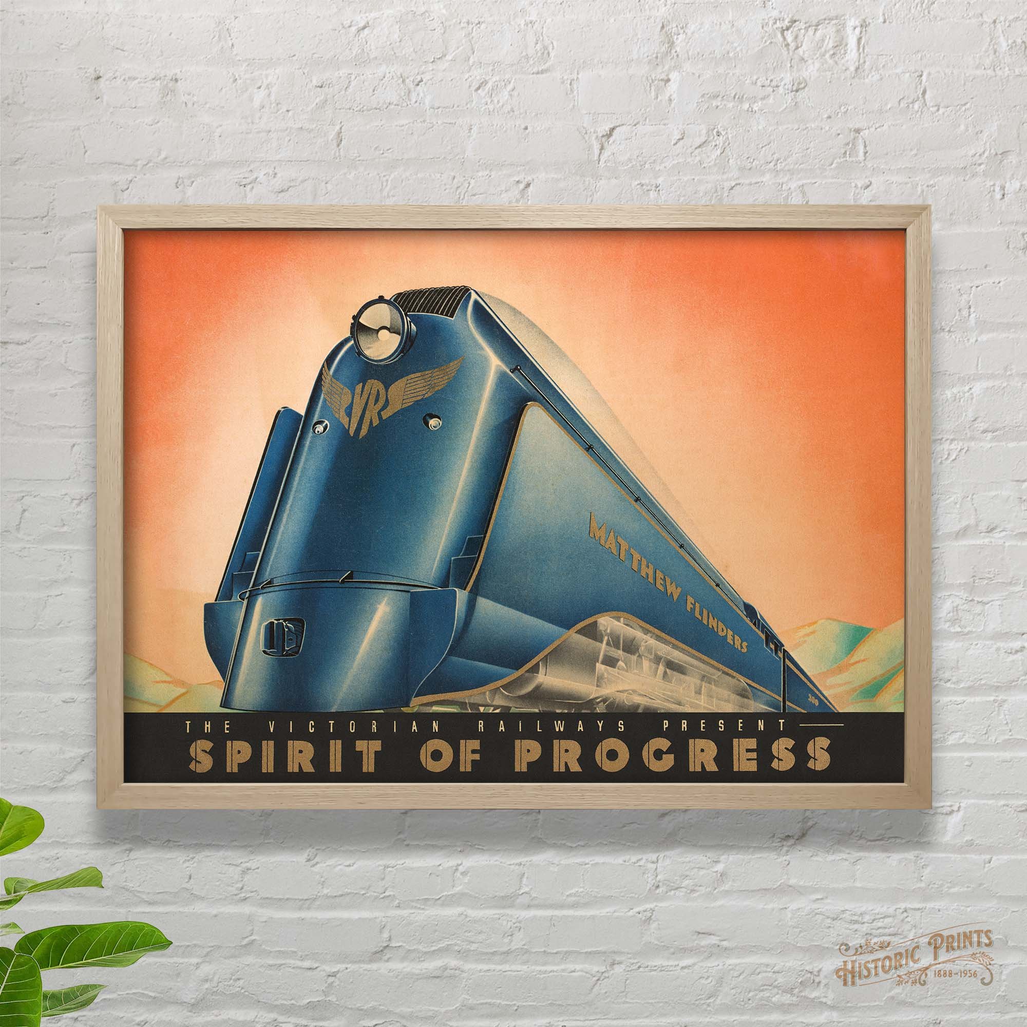 The Victorian Railways present Spirit of Progress 1937 Poster or